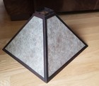 Vintage Mica Square Lamp Shade Metal Frame 9.5" H — photo 1