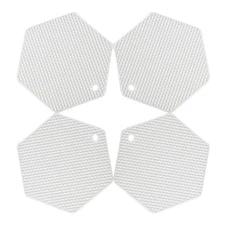 4 Packed Silicone Trivet Mats - DIY Different Size Dish Drying Mat, Hot Pot H...