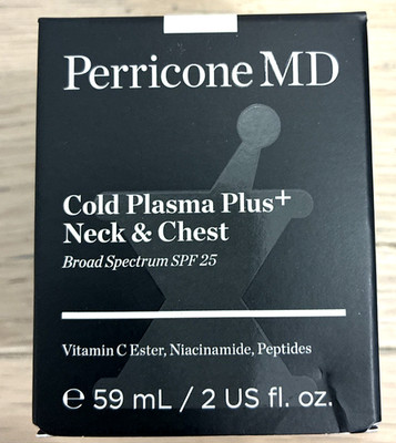 Perricone MD Cold Plasma Plus+ Neck & Chest Broad Spectrum SPF 25 NIB 2 fl. oz.