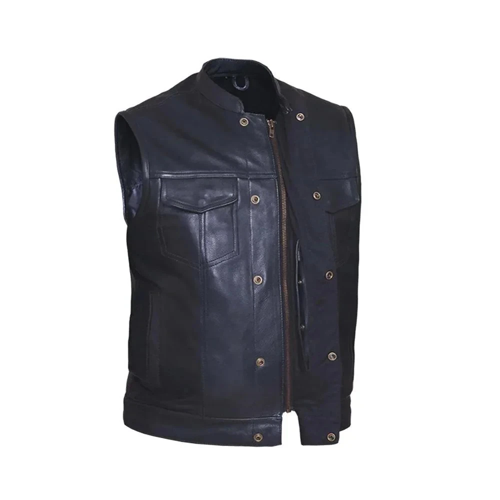 Clubman - Men's SOA Club Style leather Motorcycle Vest
