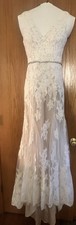 WTOO BY WATTERS FRANCINE WEDDING GOWN VINTAGE INSPIRED SLEEVELESS SZ 00 #13132