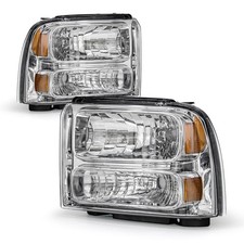 Headlight Assembly for 2005 2006 2007 Ford F250 F350 F450 F550 Super Duty Chr...
