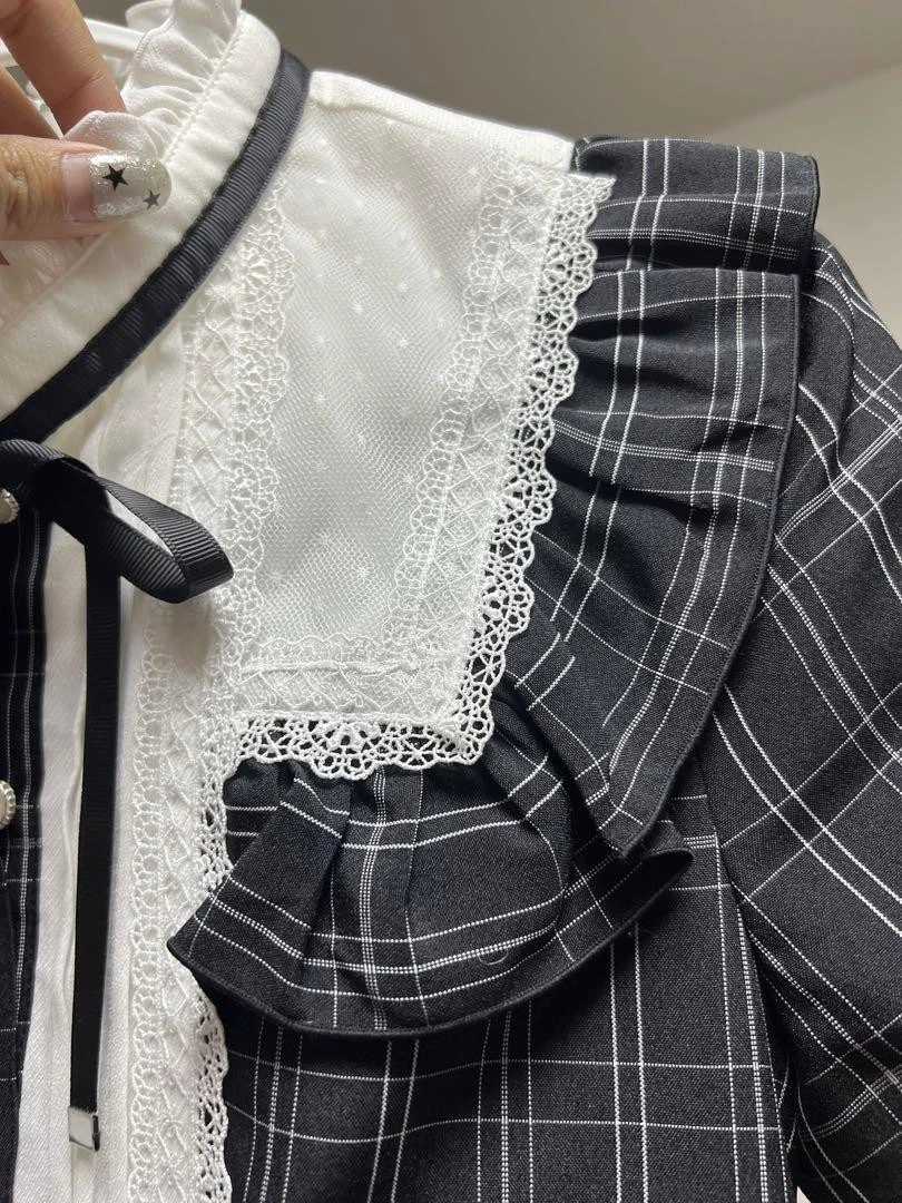 UNDERCOVER Abito a quadri manica corta miele segreto