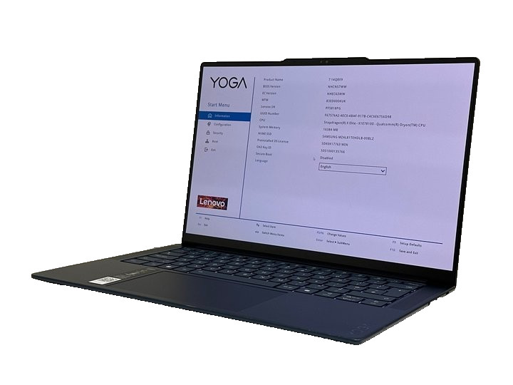 Lenovo Laptop Yoga 7 Slim 14Q8X9 Snapdragon XElite 16GB 1TB 3K Touchscreen Win11