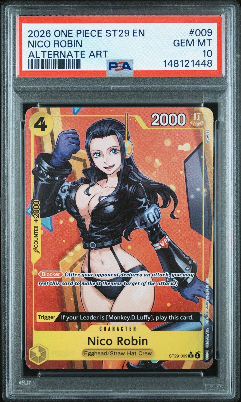 2026 One Piece Starter Deck St29-Egghead #009 Nico Robin Alternate Art PSA 10