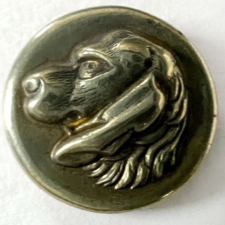 Small Toggle Shank Hunting Dog Head Button 5/8”