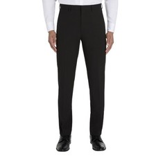 Calvin Klein Men's 30x30 Slim fit Solid Black Slacks Dress Pants 4-Way Stretch