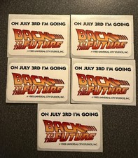 LOT of 5 Vintage Back To The Future 1985 July 3rd Movie Promo Decal Sticker