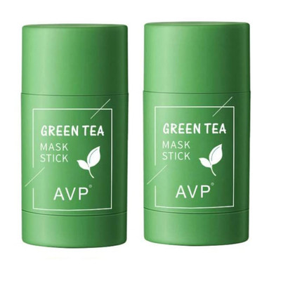 2 Pcs Green Tea Mask Stick for Face, Blackhead Remover with Green Tea Extract