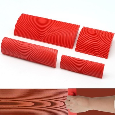 Wood Grain Texture Paint Tool Kit 4 Piece Wood Grain Finish Tools Paint