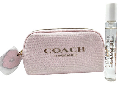 Coach Love  Women's Eau De Parfum Travel 0.25 oz Spray & Mini Zip Pouch - New