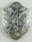 2 Oz Archangel Michael Stackable Silver Shield Bullion Coin/Bar C4436