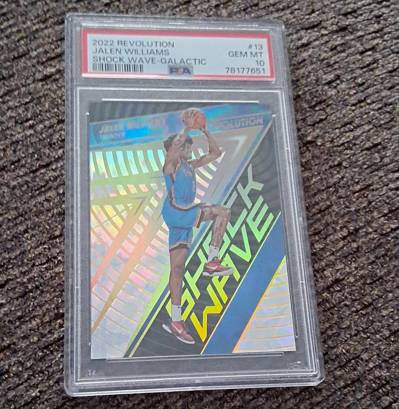 Panini 2022-23 Revolution Shockwave Jalen Williams RC Galactic #13 PSA 10