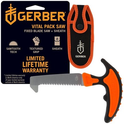 Gerber Gear Vital Pack Compact Saw, Stainless Steel Sawtooth Blade for Camping,