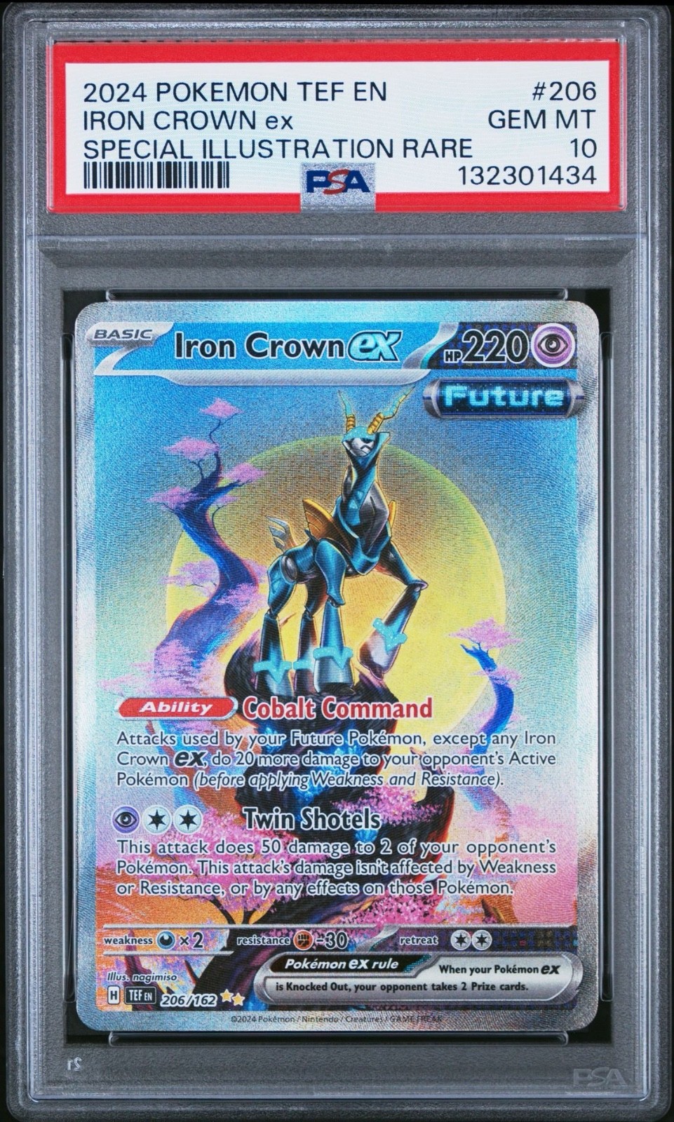 Iron Crown ex 206/162  PSA 10 GEM MINT SIR Temporal Forces Pokémon