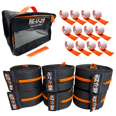 RE-U-ZIP  Fail-Safe  Reusable Dust Barrier Zipper | Pro Bundle