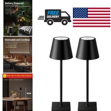 Portable LED Desk Lamps 3 Color Stepless Dimming Rechargeable for Indoor Outdoor