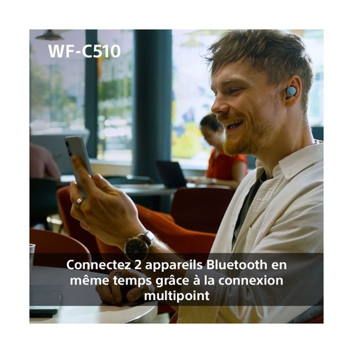 Ecouteurs SONY WF-C510 Blanc - Photo 7/11