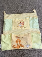 Vtg 2002 Disney Baby Winnie Pooh Wall Hanging Organizer 6 Pockets Baby Nursery