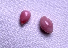 3ct Pair of Natural Conch Pearl with Crack, Pink Color and Flame