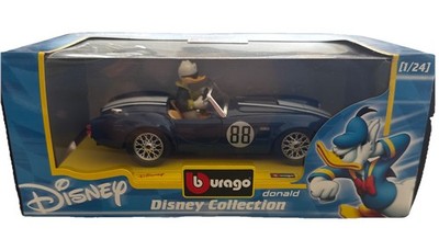BURAGO 1:24 SCALE DISNEY SHEKBY COBRA 427 DONALD DUCK  NIB
