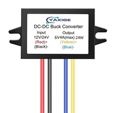 DC-DC 6V 4A 24W Maximum 12V 24V to Step-Down 12V/24V TO 4A, Black