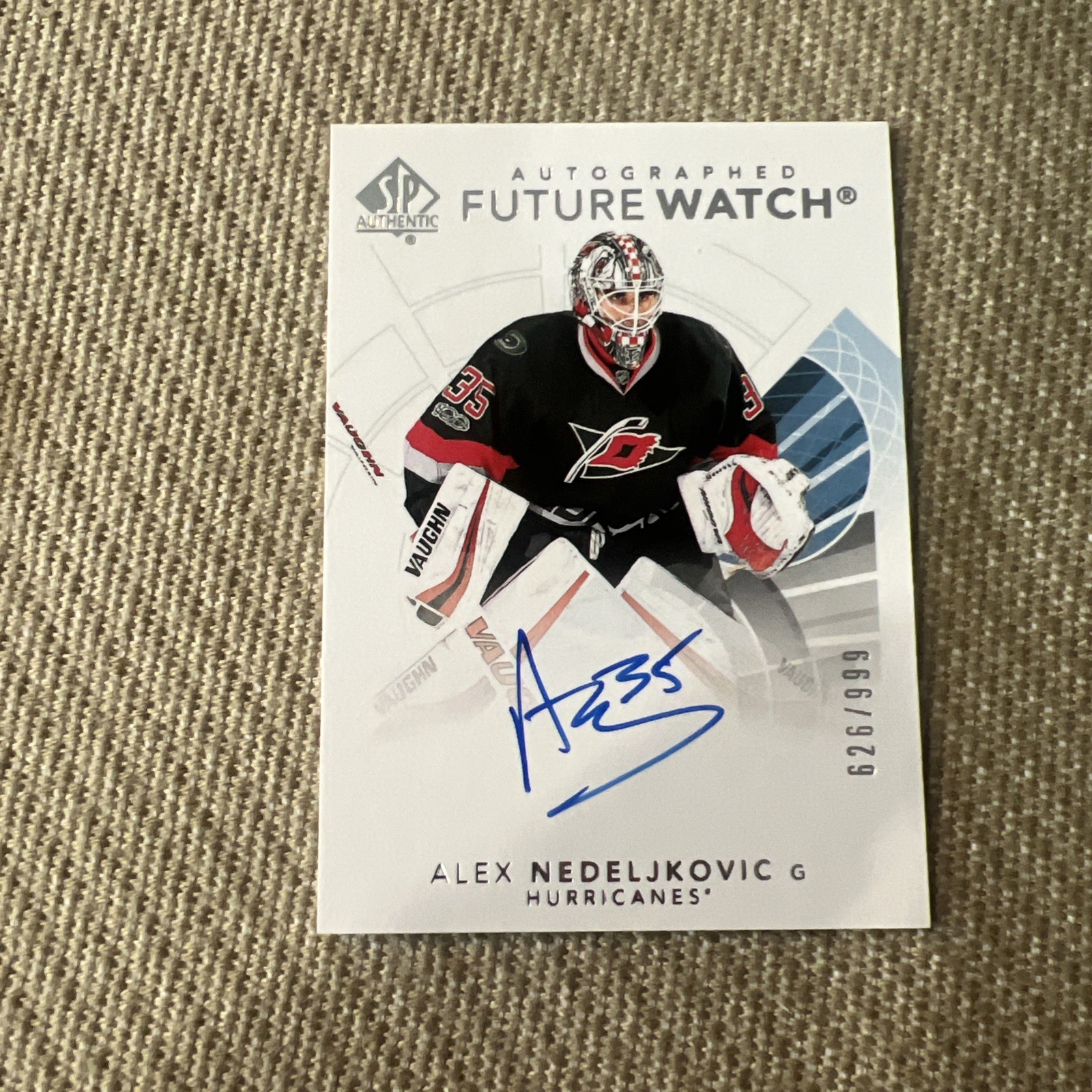 2017-18 SP Authentic Future Watch /999 Alex Nedeljkovic #181 Rookie Auto RC