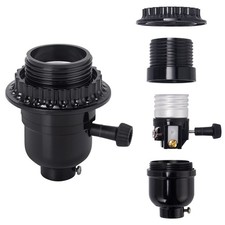 DiCUNO UL Listed E26 Lamp Socket Replacement, Turn Switch Knob ON/Off, Thread...