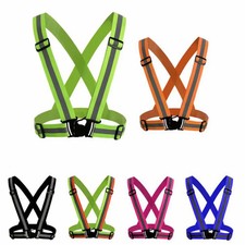 Reflective Running Suspenders Adjustable Luminous Wide Unisex Pants Braces