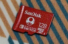 Official Sandisk 128GB MicroSD Memory Card For Nintendo Switch Tested/Works Y9