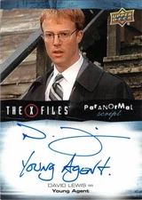 X-Files Monsters of the Week Inscription Auto Autograph David Lewis Young Agent