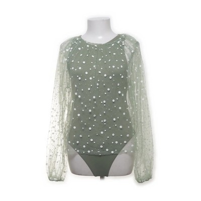 Zara, Body, Größe: 30, Grün/Weiß/Mehrfarbig, Gepunktet, Damen, Mesh #FLM