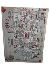 1976 New York City Illustrated Map Vintage Ar...