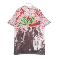 VINTAGE POISON FLESH & BLOOD All Over Print Tee Fresh and Overprint Short Used 8