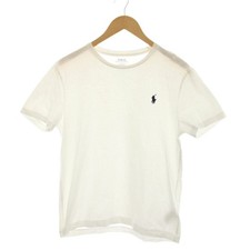 POLO RALPH LAUREN Custom Slim Fit Tshirt Cut and Sew M White Round Neck Short