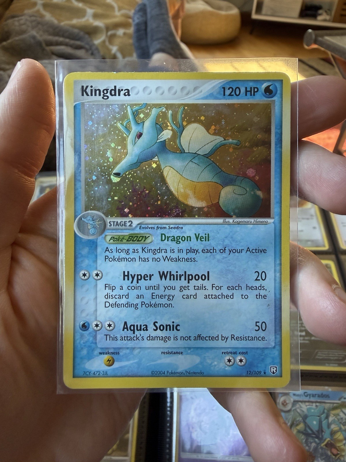 Pokemon TCG Kingdra Holo Card 12/109 Lightly Played