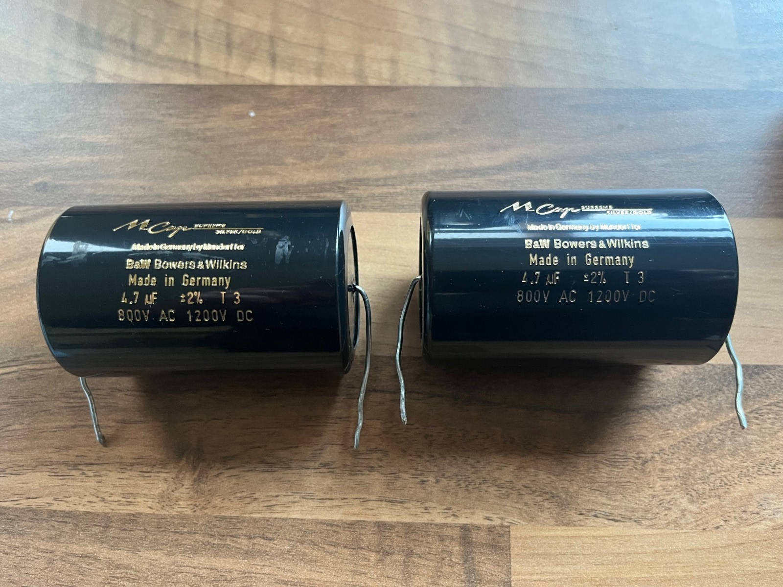 Mundorf Mcap Supreme Silver Gold capacitors 4.7uf/1200VDC matched pair