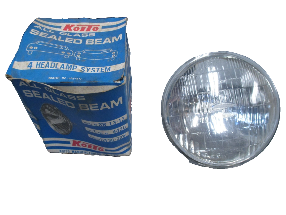 Vintage NOS Koito 12V 30/30W Glass Sealed Beam Headlight