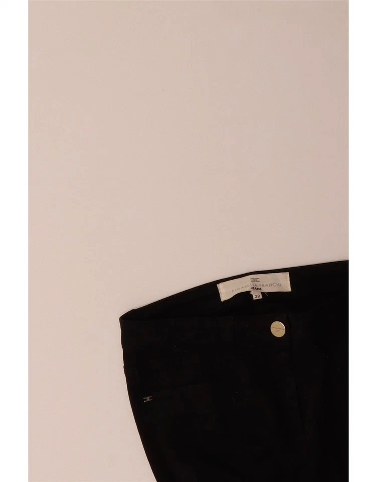 ELISABETTA FRANCHI Womens Slim Jeans W29 L26 Black DW43 - Image 3 of 3