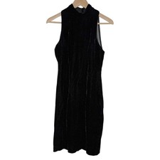 Vtg Donna Ricco Velvet Black Dress Sheer Back Button Bow Back Sz 10 Whimsigoth