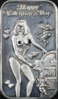 Vintage Crown Mint Holiday Beauties Valentine's Day 1 oz .999 Fine Silver Bar