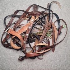18pc Women Men Belt LOT Leather Vintage Modern Assorted Mix Variety Upcycle