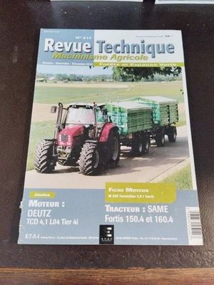 Revue Technique Machinisme Agricole Nº 217 Tracteur Same - Photo 1/2