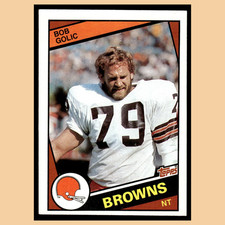 Bob Golic Rookie #33 1984 Topps Cleveland Browns Football Card NFL EX. rookie card picture