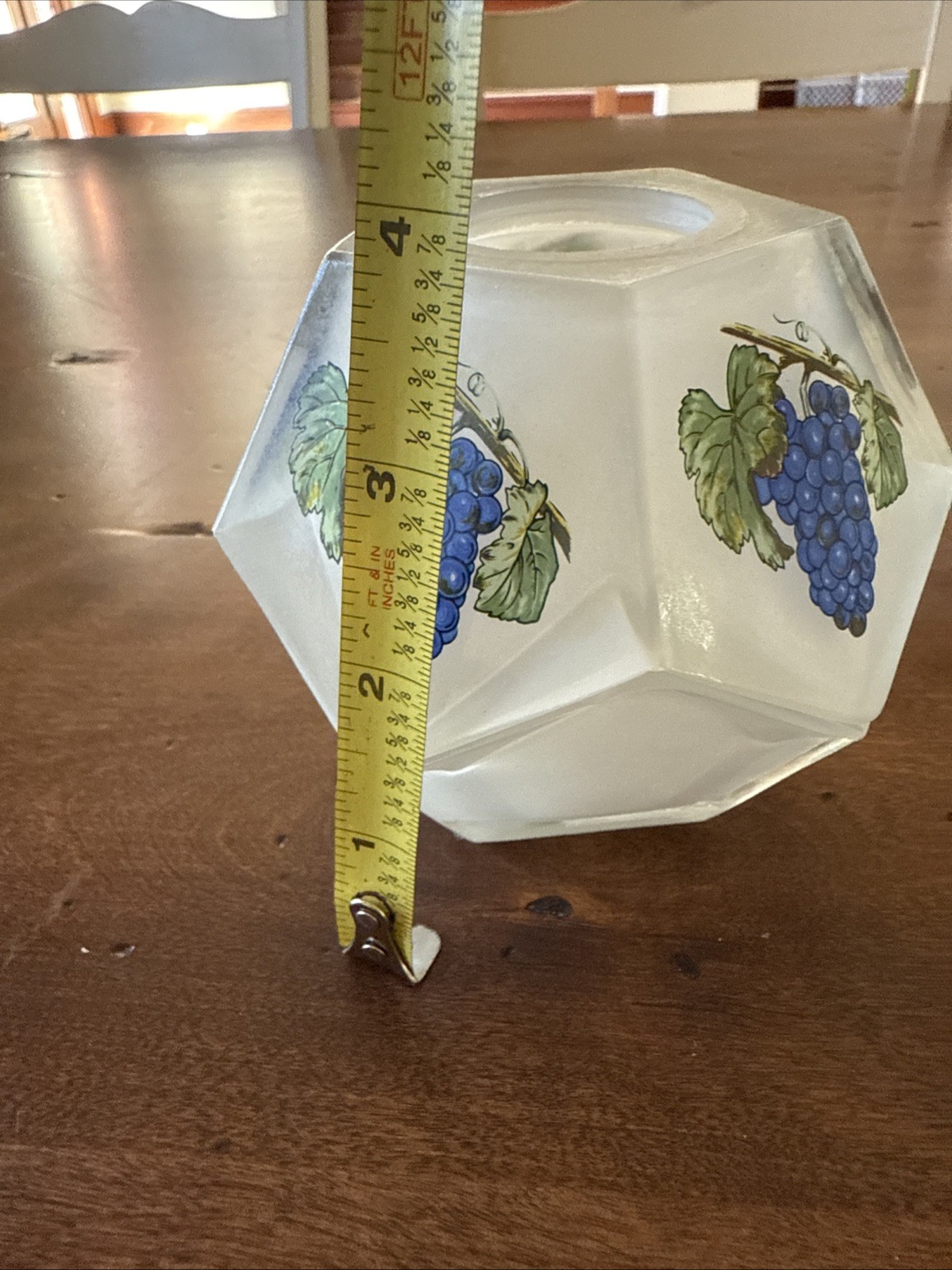 Westmoreland Glass Frosted Grapes Tea Light Fairylamp Set Original Price Tag