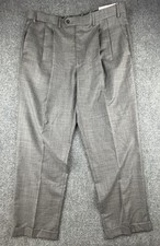 Chaps Dress Pants Mens 38x32 Gray Wool Pleated Classic Suit Separates NWT (F)