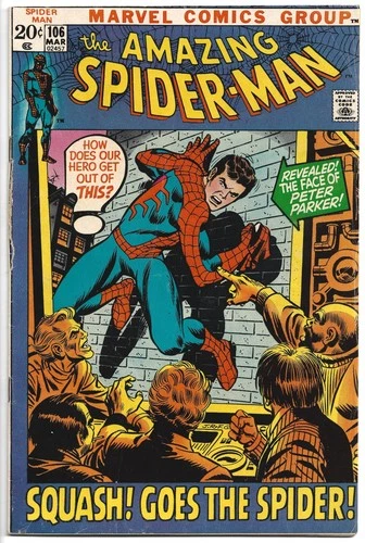 Amazing Spider-Man 106 1st Print GD/VG to VG- March 1972 Spider-Slayer App