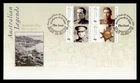 DR WHO 2000 AUSTRALIA FDC ANZAC LEGENDS BLOCK R80009
