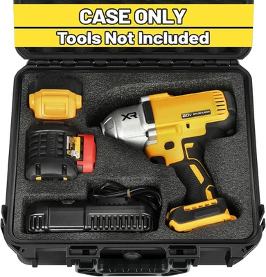 LOTOCASE Case for Dewalt Impact and Torque Wrench - Waterproof Hard Tool Box for Dewalt S