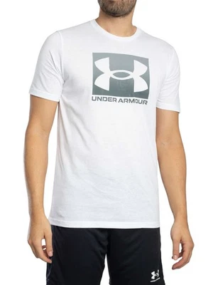 Under Armour Pour des hommes T-shirt graphique de sport en boîte lâche, blanc - Photo 1/4